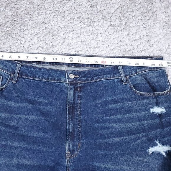 Old Navy High Rise Rockstar Super Skinny Secret Slim Pockets Plus Size 28 Frayed - Picture 5 of 10